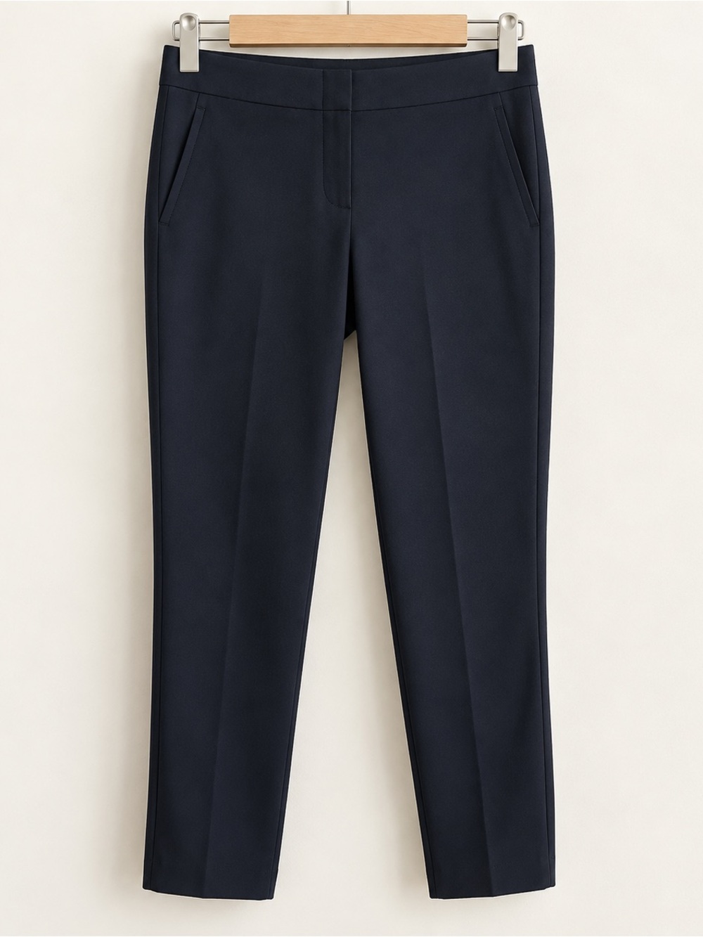 Theory Navy Women’s Tailored Straight/Slim Ponte Pants - Navy